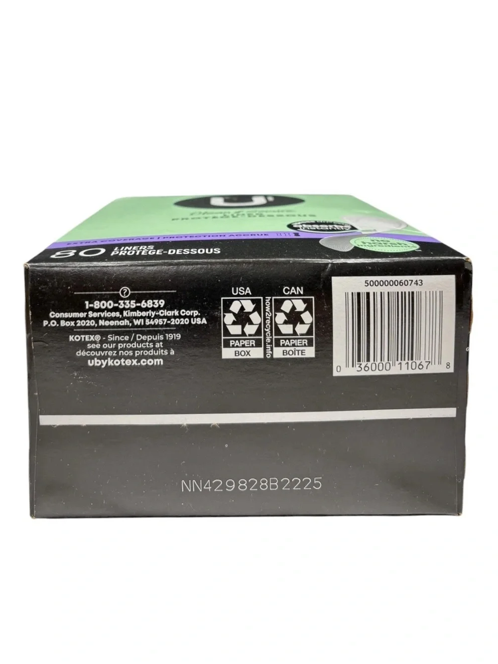 U by Kotex Clean & Secure Period Liners Extra Coverage 80 Ct